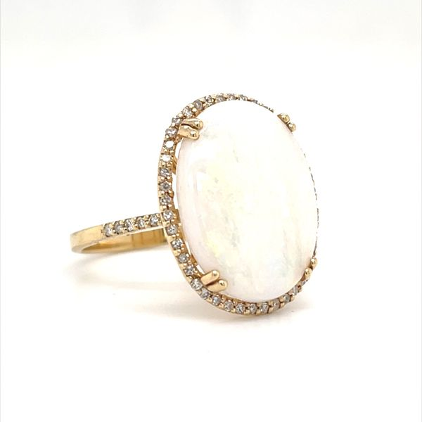 14K Yellow Gold Opal and Diamond Ring Image 2 Minor Jewelry Inc. Nashville, TN