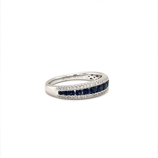18K White Gold Diamond and Sapphire Anniversary Ring Image 2 Minor Jewelry Inc. Nashville, TN
