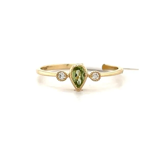 14K Yellow Gold Peridot and Diamond Ring Minor Jewelry Inc. Nashville, TN