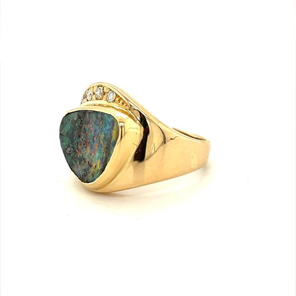 18K Yellow Gold Opal and Diamond Fashion Ring Image 2 Minor Jewelry Inc. Nashville, TN