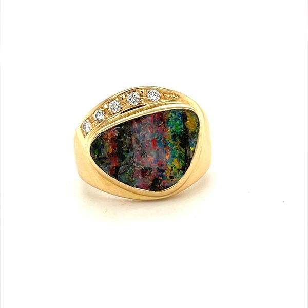 18K Yellow Gold Opal and Diamond Fashion Ring Minor Jewelry Inc. Nashville, TN