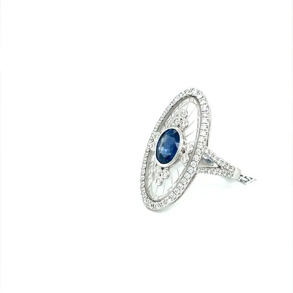 Women's 18K White Gold Sapphire Ring Image 4 Minor Jewelry Inc. Nashville, TN