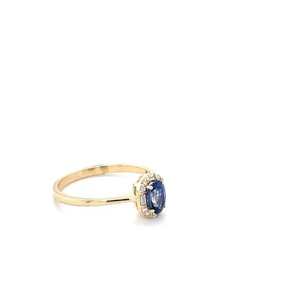 14K Yellow Gold Sapphire And Diamond Ring Image 2 Minor Jewelry Inc. Nashville, TN