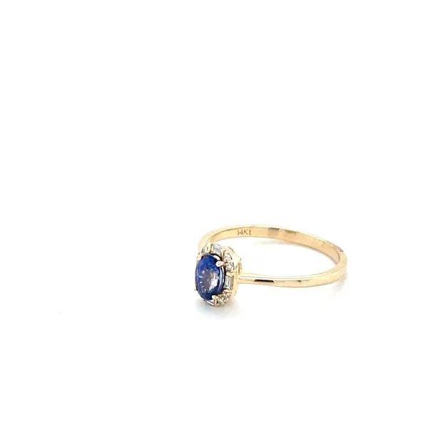 14K Yellow Gold Sapphire And Diamond Ring Image 3 Minor Jewelry Inc. Nashville, TN
