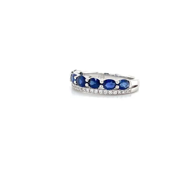 18K White Gold Diamond and Sapphire Ring Image 3 Minor Jewelry Inc. Nashville, TN