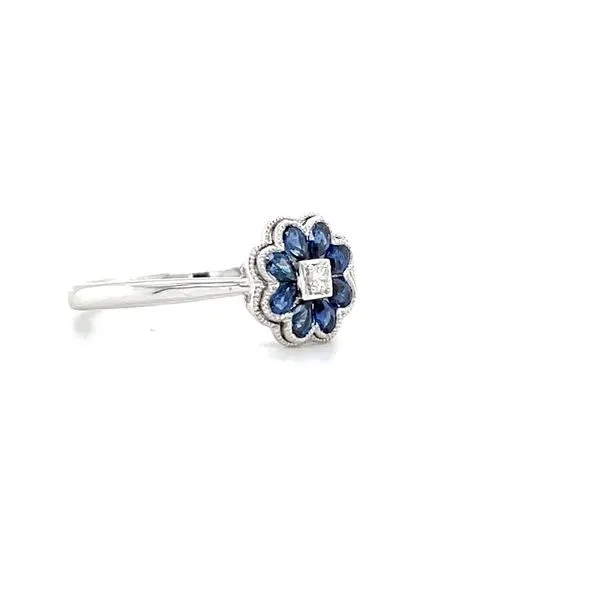 18K White Gold Sapphire and Diamond Ring Image 2 Minor Jewelry Inc. Nashville, TN