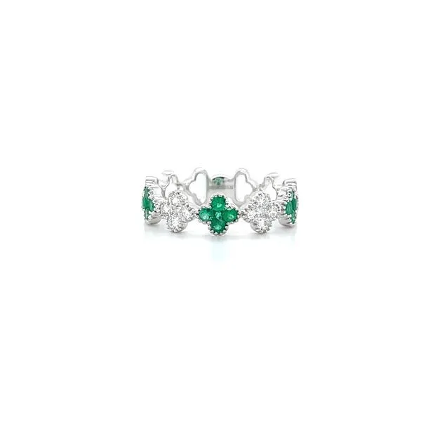 14K White Gold Diamond and Emerald Ring Minor Jewelry Inc. Nashville, TN