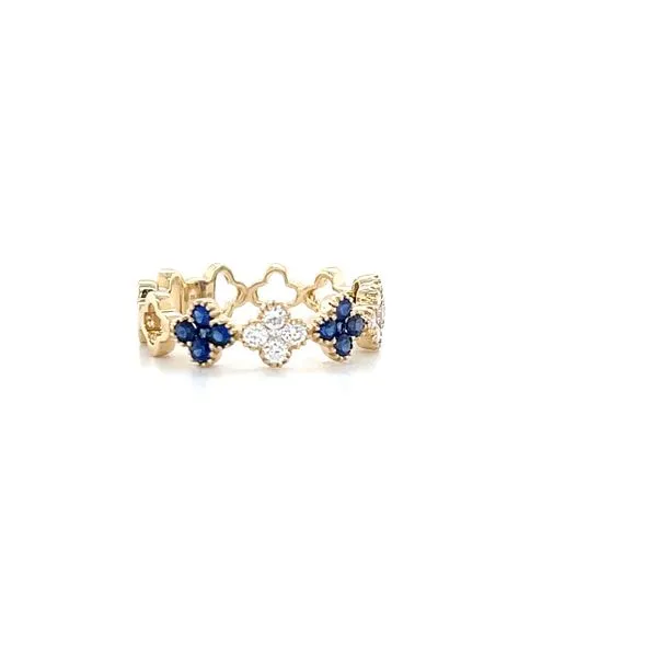 14K Yellow Gold Diamond and Sapphire Ring Image 2 Minor Jewelry Inc. Nashville, TN