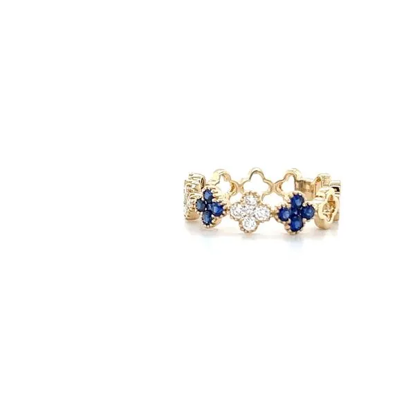 14K Yellow Gold Diamond and Sapphire Ring Image 3 Minor Jewelry Inc. Nashville, TN