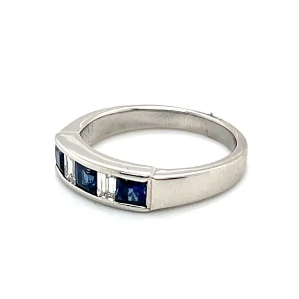 Platinum Sapphire and Diamond Ring Image 2 Minor Jewelry Inc. Nashville, TN