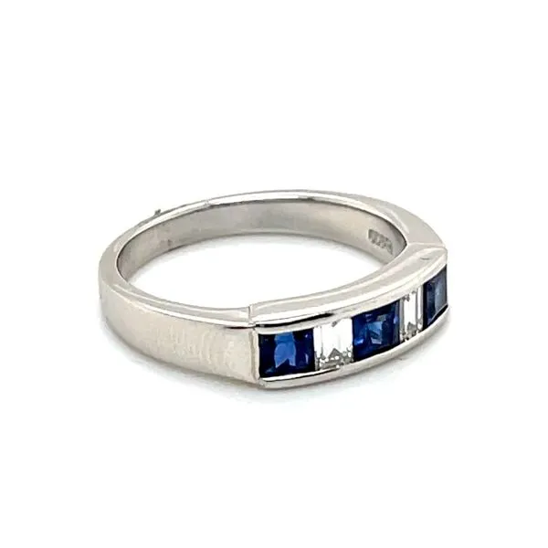 Platinum Sapphire and Diamond Ring Image 3 Minor Jewelry Inc. Nashville, TN
