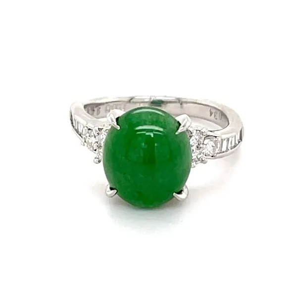 Platinum Jade and Diamond Ring Minor Jewelry Inc. Nashville, TN