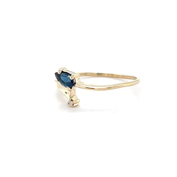 10K Yellow Gold Estate Sapphire and Diamond Ring Image 3 Minor Jewelry Inc. Nashville, TN