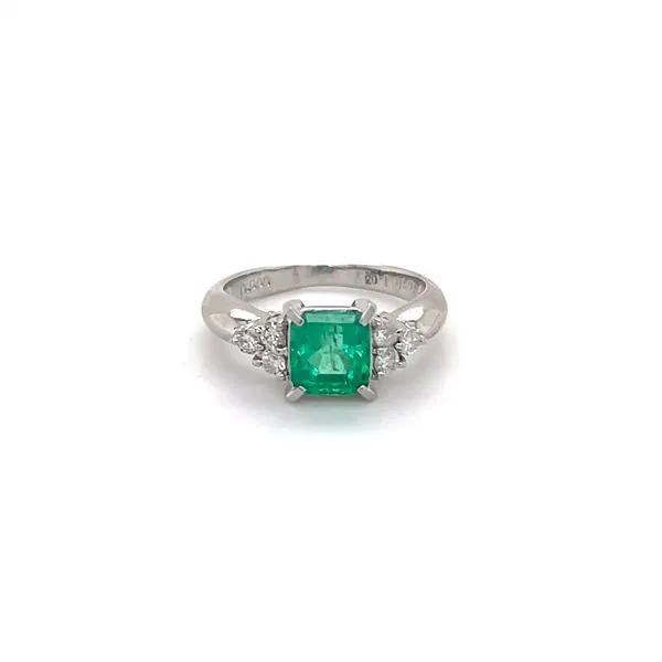 Platinum Ladies Emerald and Diamond Ring Minor Jewelry Inc. Nashville, TN