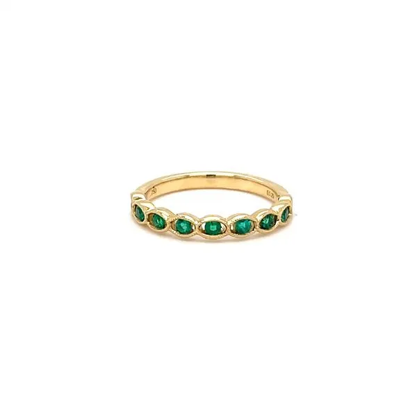 18K Yellow Gold Mined Emerald Wedding Band Minor Jewelry Inc. Nashville, TN