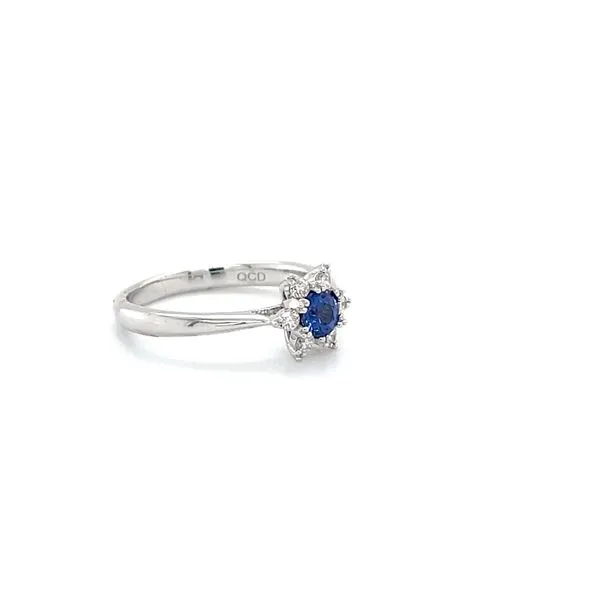 14K White Gold Mined Sapphire and Diamond Ring Image 2 Minor Jewelry Inc. Nashville, TN