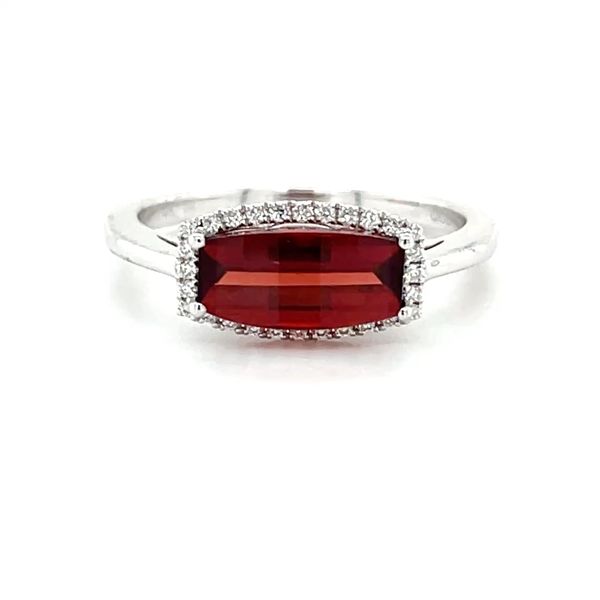 14K White Gold Mined Garnet and Diamond Ring Minor Jewelry Inc. Nashville, TN