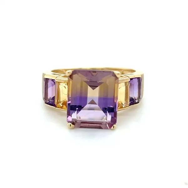 14K Yellow Gold Ametrine, Amethyst, and Citrine Ring Minor Jewelry Inc. Nashville, TN