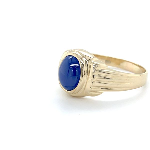 14K Yellow Gold Estate Lapiz Lazuli Ring Image 3 Minor Jewelry Inc. Nashville, TN