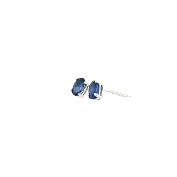 14K White Gold Sapphire Stud Earrings Image 2 Minor Jewelry Inc. Nashville, TN