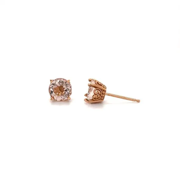 14K Rose Gold Morganite Stud Earring similar item image
