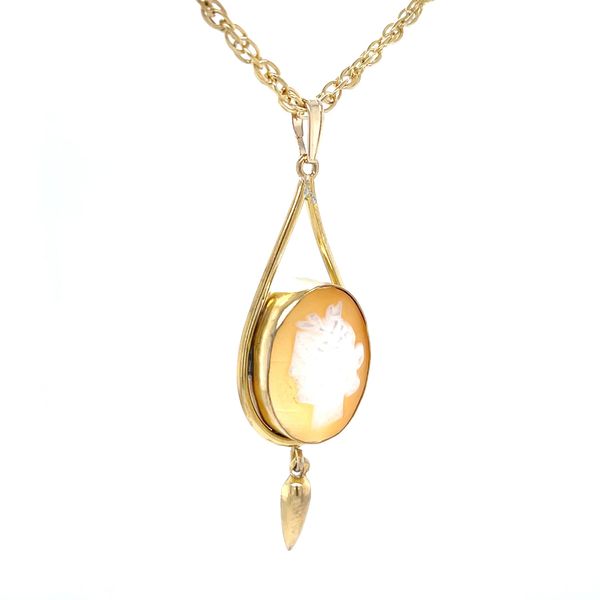 Estate Yellow Gold-Filled Cameo Pendant Image 3 Minor Jewelry Inc. Nashville, TN