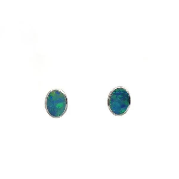 14K White Gold Opal Stud Earrings Minor Jewelry Inc. Nashville, TN