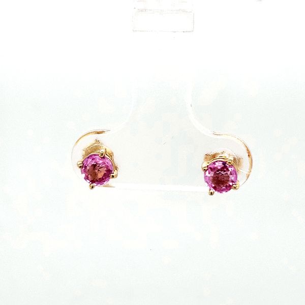14K Yellow Gold Pink Sapphire Stud Earrings Minor Jewelry Inc. Nashville, TN