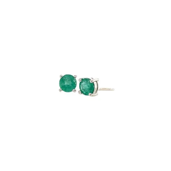 14K White Gold Emerald Stud Earrings Minor Jewelry Inc. Nashville, TN