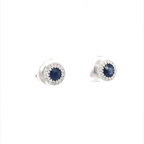 14K White Gold Sapphire and Diamond Earrings Image 2 Minor Jewelry Inc. Nashville, TN