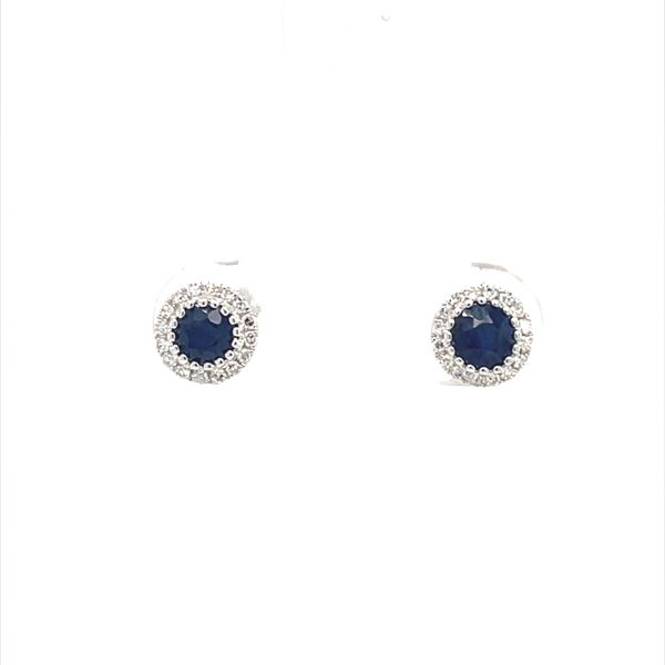 14K White Gold Sapphire and Diamond Earrings Minor Jewelry Inc. Nashville, TN