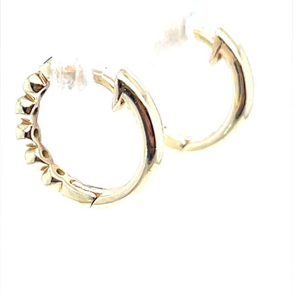 14K Yellow Gold Bezel Set Sapphire Earrings Image 2 Minor Jewelry Inc. Nashville, TN
