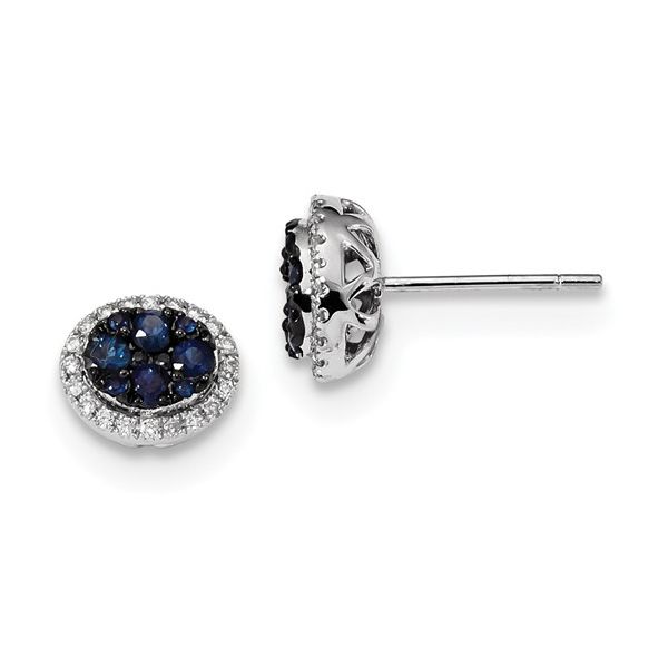 14K White Gold Sapphire and Diamond Earrings Minor Jewelry Inc. Nashville, TN