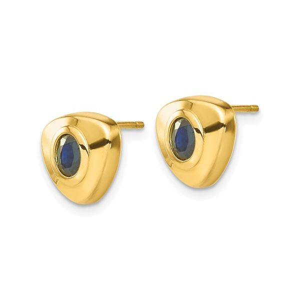 14K Yellow Gold Sapphire Earrings Image 2 Minor Jewelry Inc. Nashville, TN