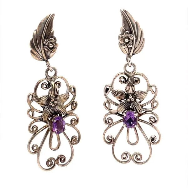 Sterling Silver Amethyst Drop Earrings Minor Jewelry Inc. Nashville, TN