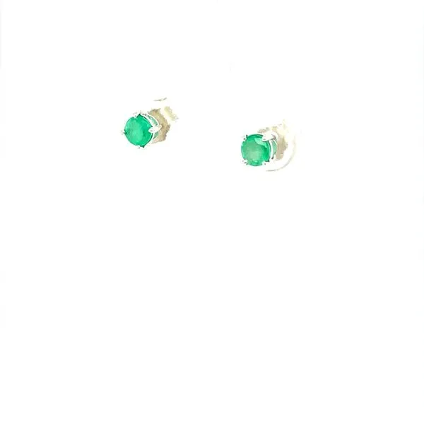 14K White Gold Emerald Earrings Image 3 Minor Jewelry Inc. Nashville, TN