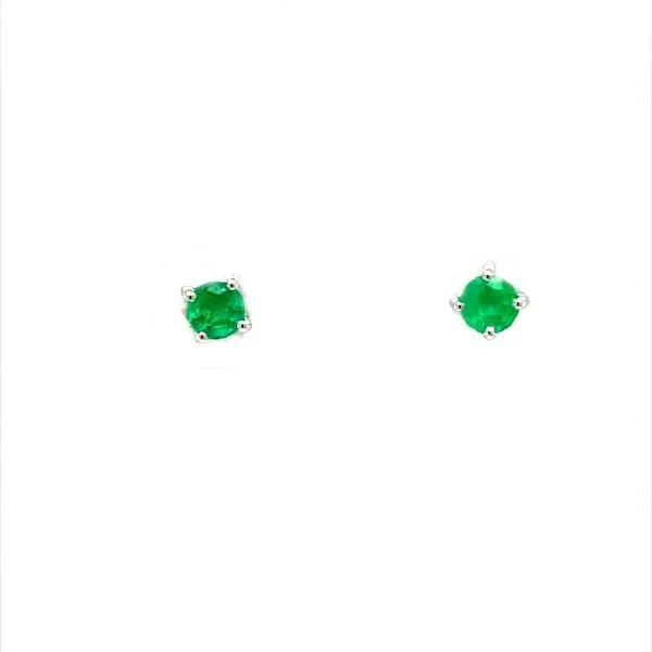 14K White Gold Emerald Stud Earrings Minor Jewelry Inc. Nashville, TN
