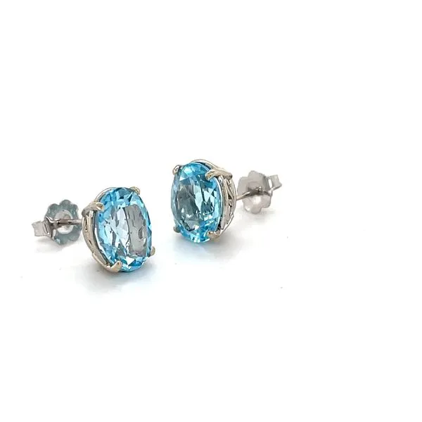 14K White Gold Topaz Earrings Image 2 Minor Jewelry Inc. Nashville, TN