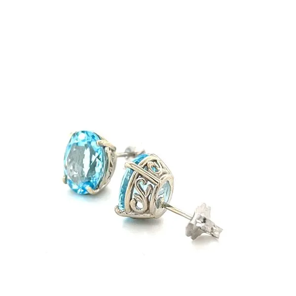14K White Gold Topaz Earrings Image 3 Minor Jewelry Inc. Nashville, TN