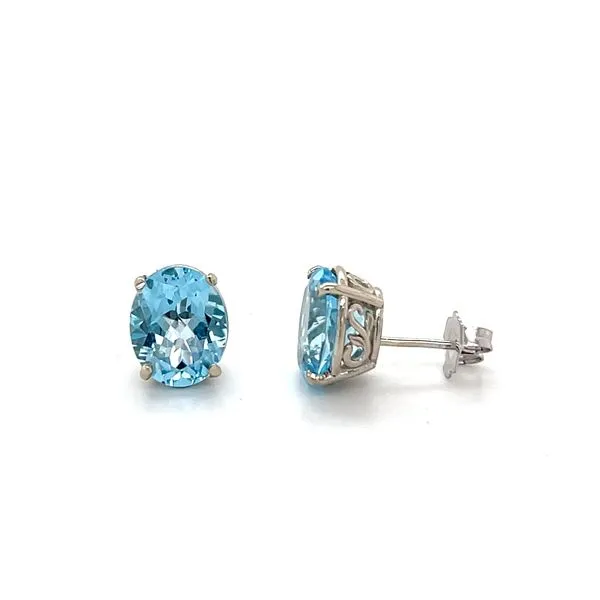 14K White Gold Topaz Earrings Minor Jewelry Inc. Nashville, TN