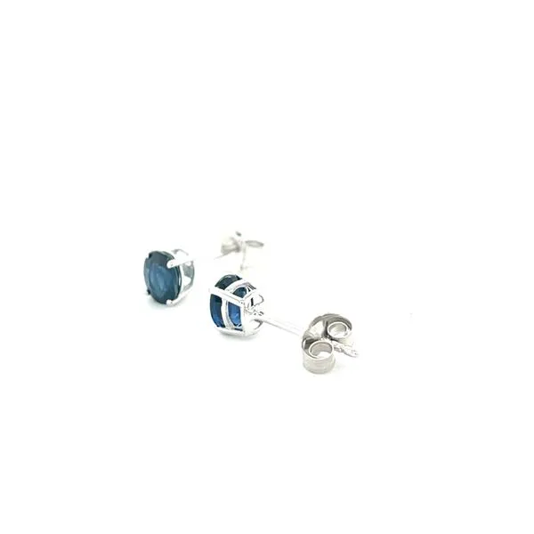 14K White Gold Sapphire Stud Earrings Image 3 Minor Jewelry Inc. Nashville, TN