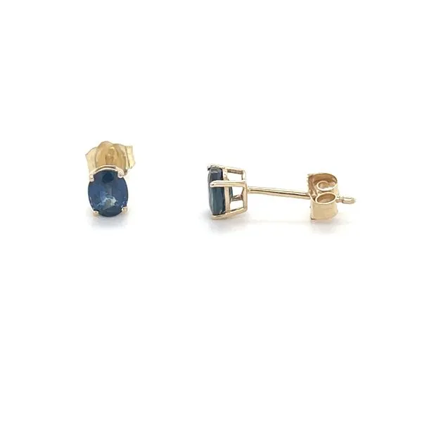 14K Yellow Gold Sapphire Stud Earrings Minor Jewelry Inc. Nashville, TN