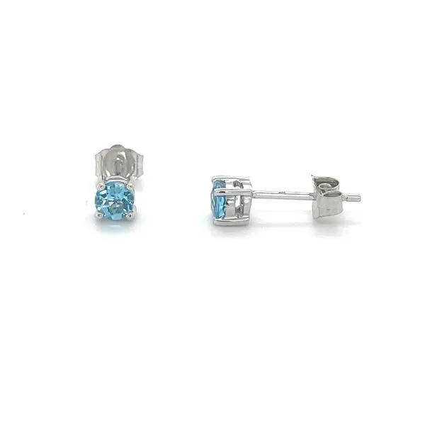 14K White Gold Blue Topaz Stud Earrings Minor Jewelry Inc. Nashville, TN