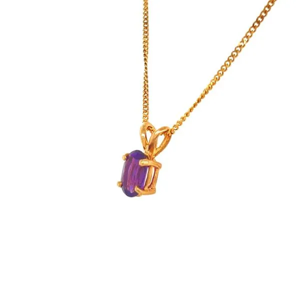 10K Yellow Gold Amethyst Pendant Necklace Image 2 Minor Jewelry Inc. Nashville, TN