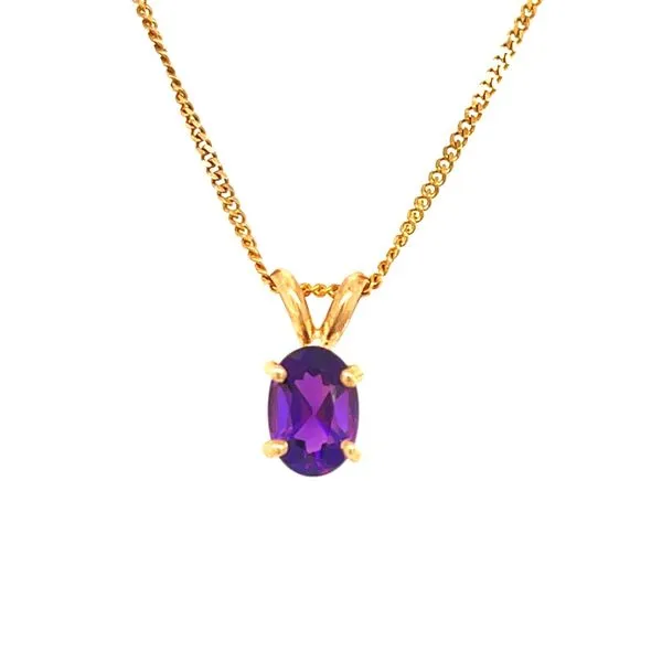 10K Yellow Gold Amethyst Pendant Necklace Minor Jewelry Inc. Nashville, TN