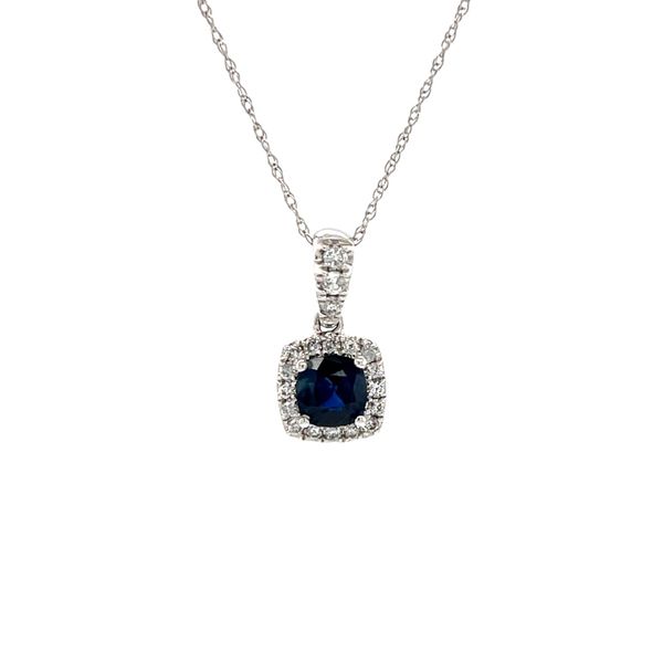 10K White Gold Sapphire and Diamond Pendant Necklace Minor Jewelry Inc. Nashville, TN