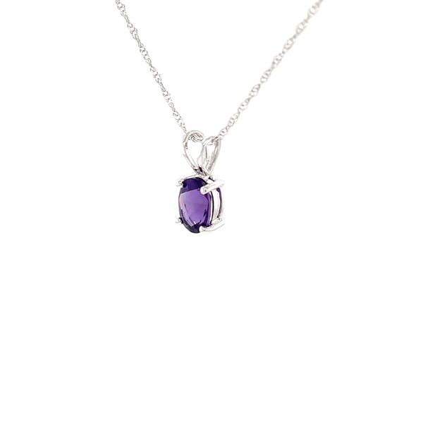 14K White Gold Amethyst Pendant Necklace Image 2 Minor Jewelry Inc. Nashville, TN