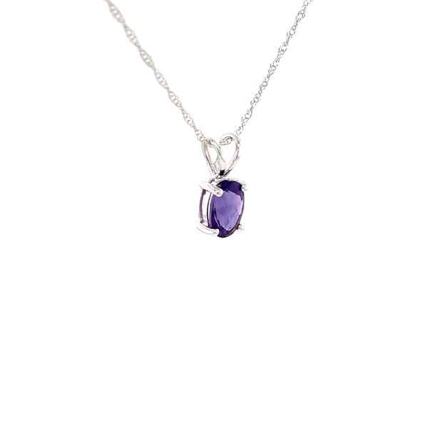 14K White Gold Amethyst Pendant Necklace Image 3 Minor Jewelry Inc. Nashville, TN