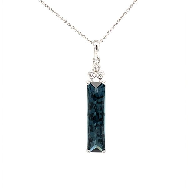 14K W London Blue Topaz Pendant Necklace Lengh 18 Inch Minor Jewelry Inc. Nashville, TN