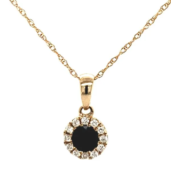 14K Yellow Gold Sapphire and Diamond Pendant Necklace Minor Jewelry Inc. Nashville, TN